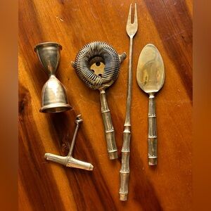 Vintage 1960s Brass Bar Tool Set